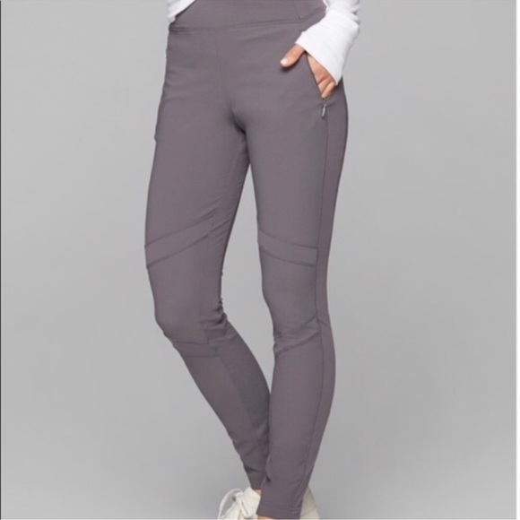 Athleta Pants - Athleta Highline Hybrid summer tights grey size 8 leggings